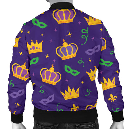 Mardi Gras Pattern Print Design 03 Men Bomber Jacket