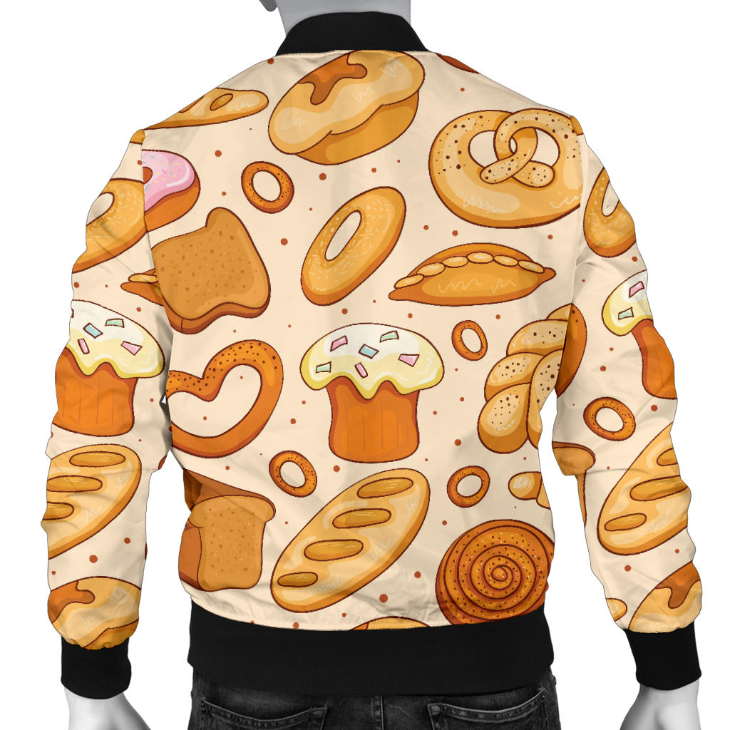 Bread Pattern Print Design 01 Men Bomber Jacket