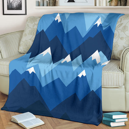 Mountain Pattern Print Design 04 Premium Blanket