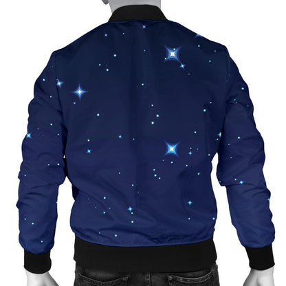 Night sky Pattern Print Design A01 Men Bomber Jacket