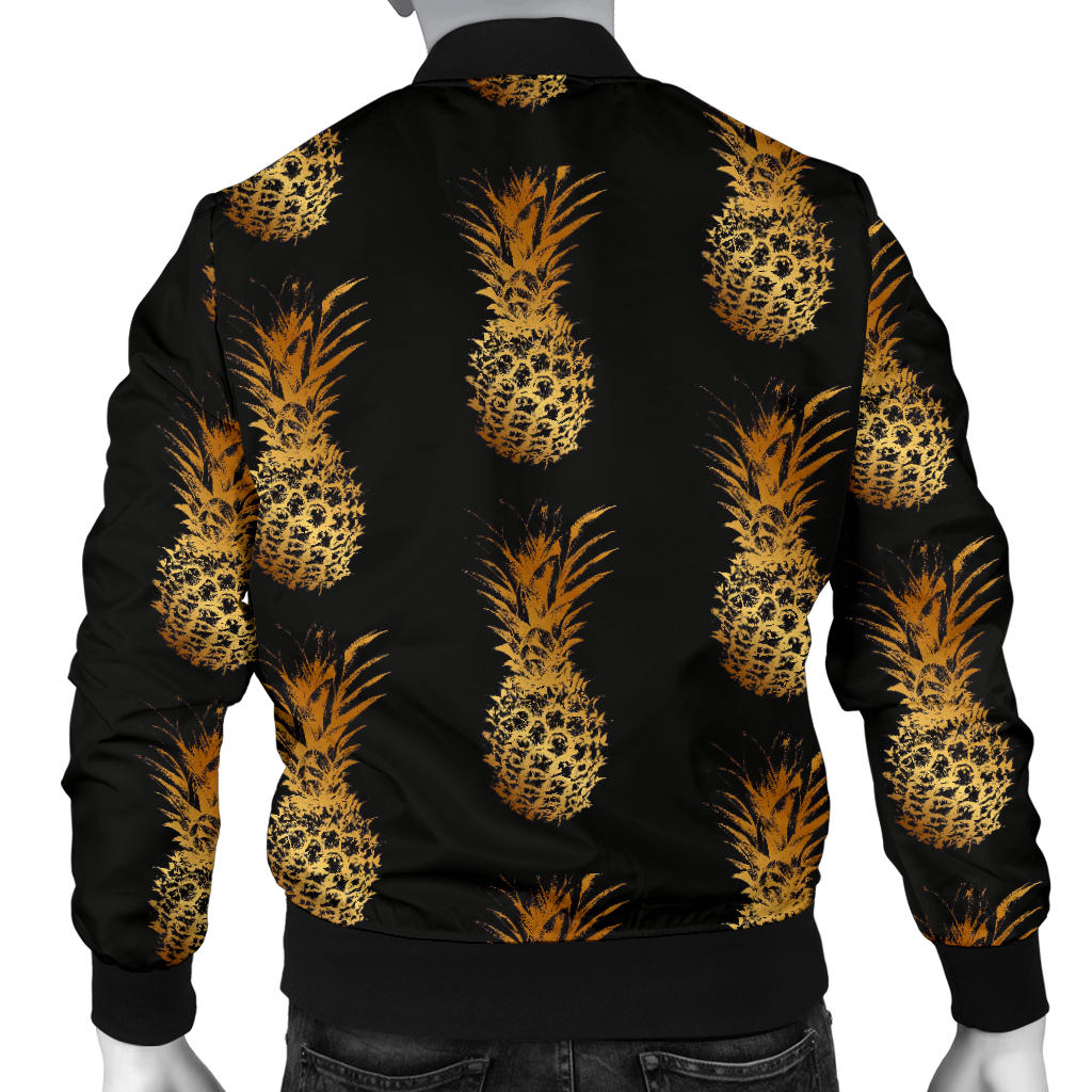 Pineapple Pattern Print Design A02 Men Bomber Jacket