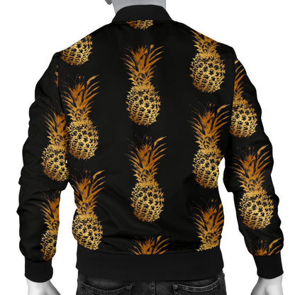 Pineapple Pattern Print Design A02 Men Bomber Jacket