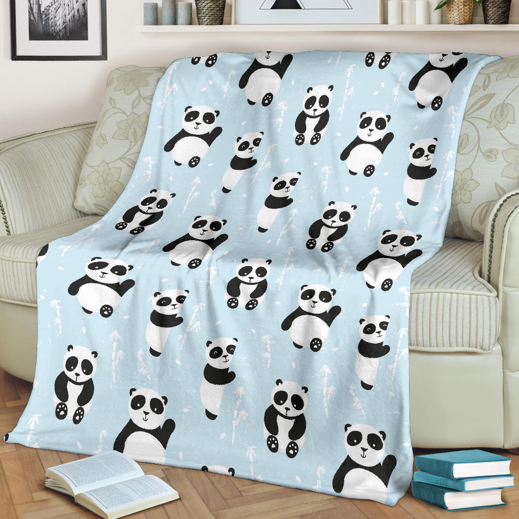 Panda Pattern Print Design A01 Premium Blanket