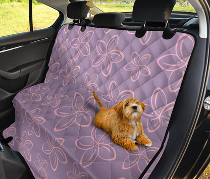 Plumeria Pattern Print Design A01 Rear Dog Car Seat Cover Hammock