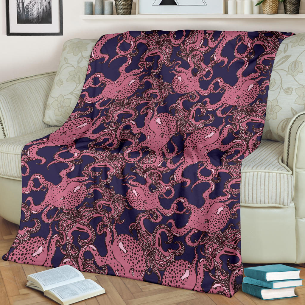 Octopus Pattern Print Design A03 Premium Blanket