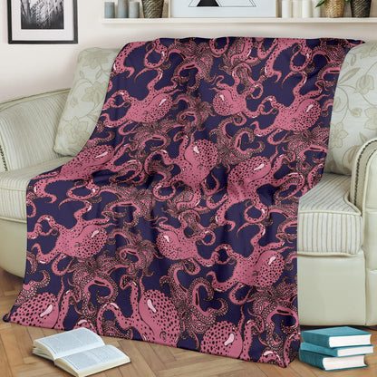 Octopus Pattern Print Design A03 Premium Blanket