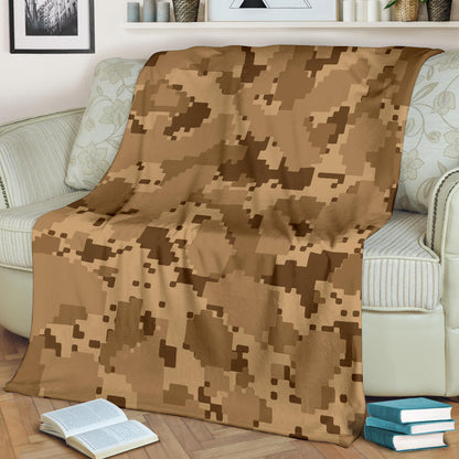 ACU Desert Digital Pattern Print Design 01 Premium Blanket