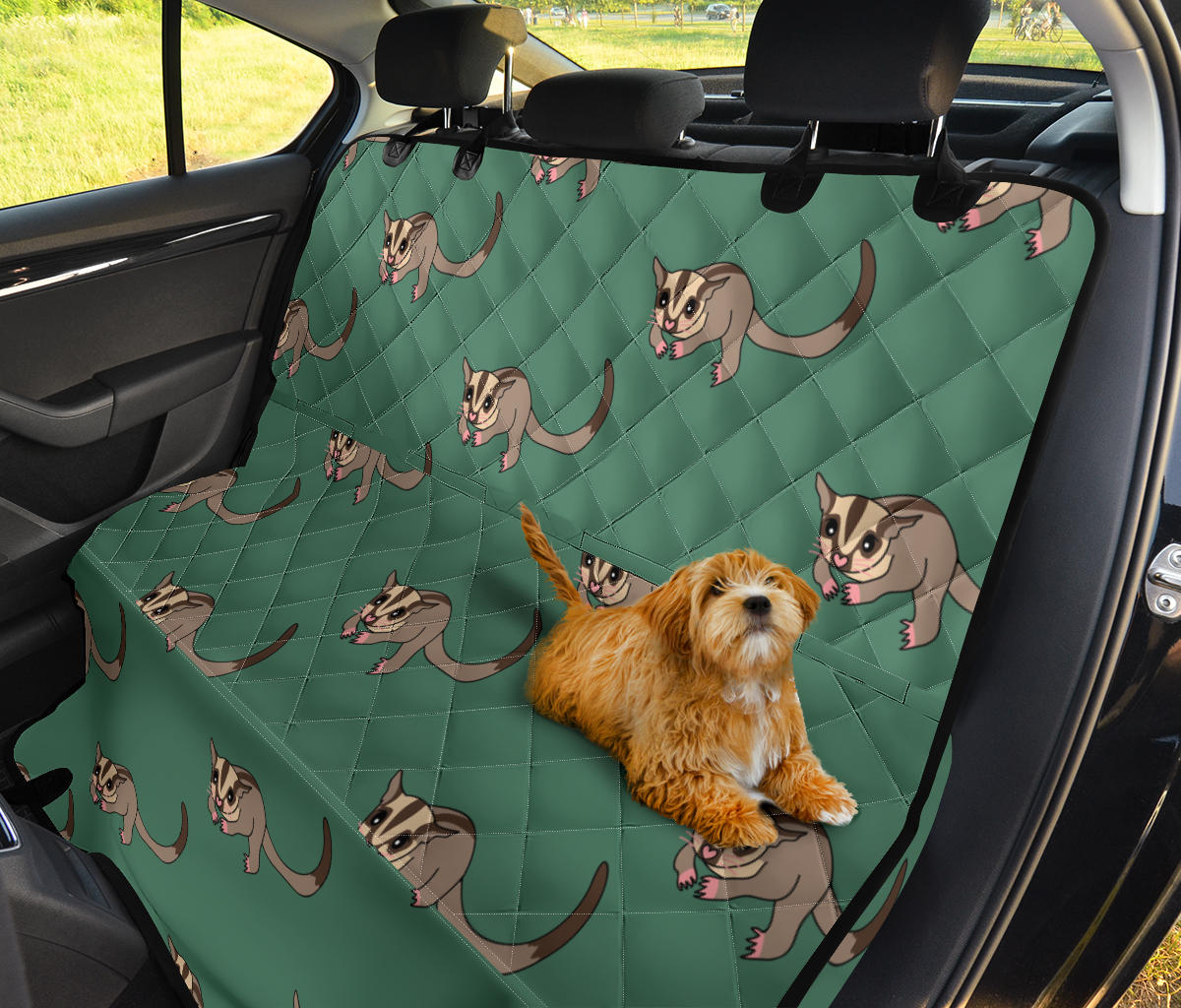 Sugar Glider Pattern Print Design 01 Rear Dog Car Seat Cover Hammock