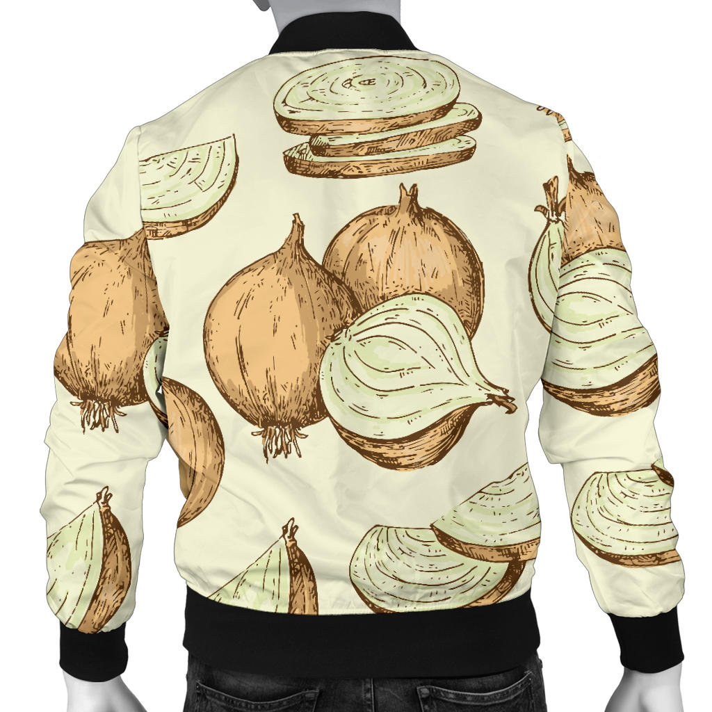 Onion Pattern Print Design A02 Men Bomber Jacket