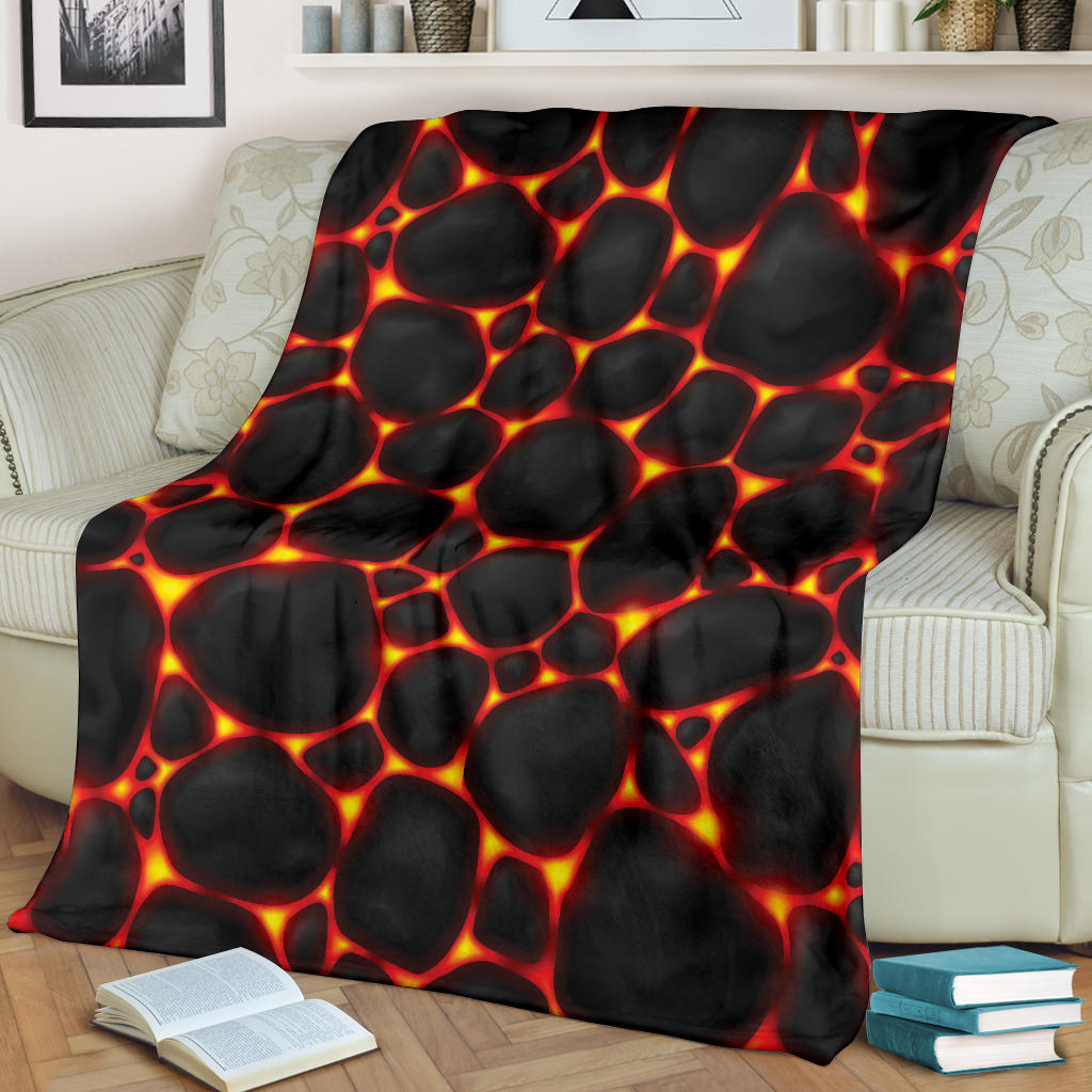 Lava Pattern Print Design 01 Premium Blanket