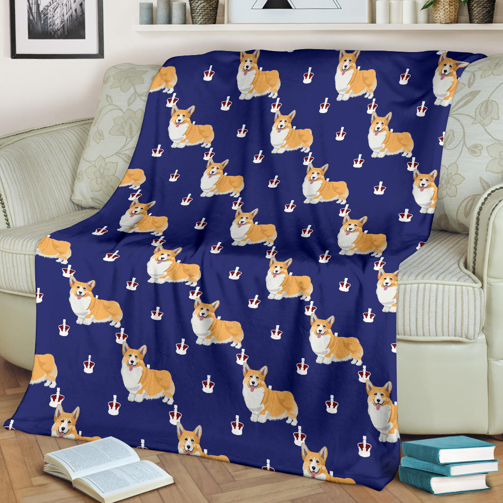 Pembroke Welsh Corgis Pattern Print Design A07 Premium Blanket