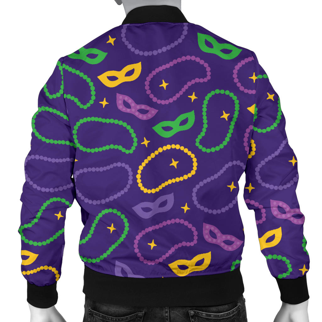 Mardi Gras Pattern Print Design 04 Men Bomber Jacket