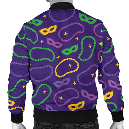 Mardi Gras Pattern Print Design 04 Men Bomber Jacket