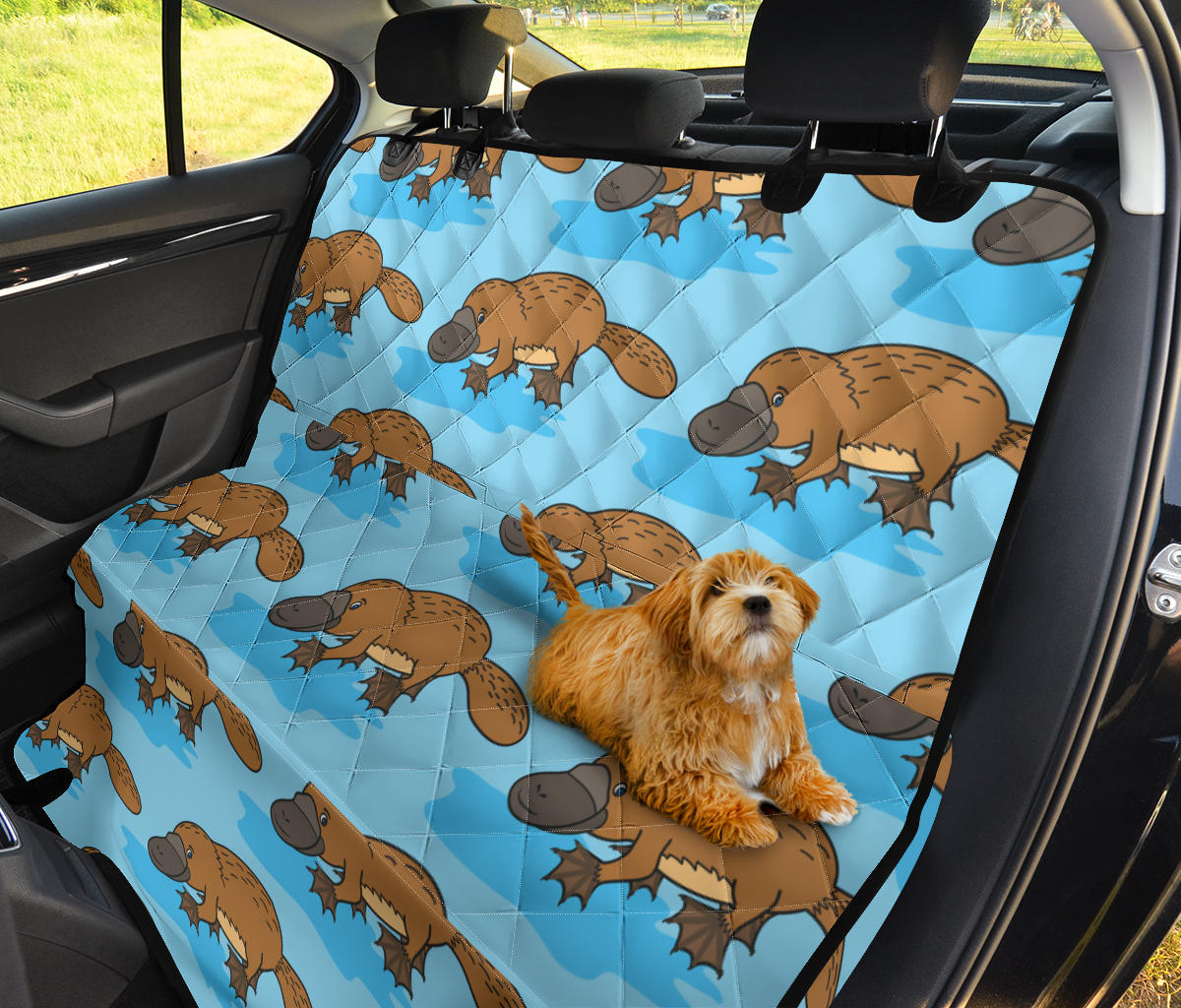 Platypus Pattern Print Design A02 Rear Dog Car Seat Cover Hammock