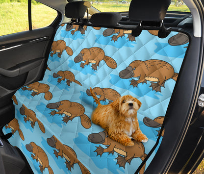 Platypus Pattern Print Design A02 Rear Dog Car Seat Cover Hammock