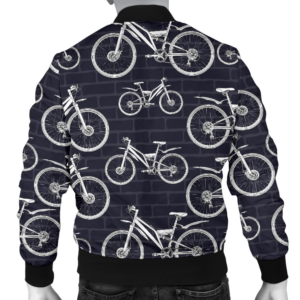 Mountain bike Pattern Print Design 02 Men Bomber Jacket