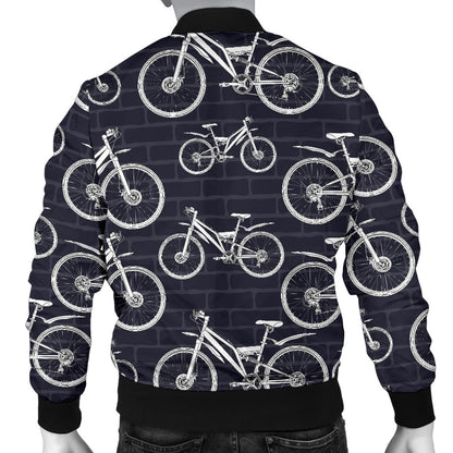 Mountain bike Pattern Print Design 02 Men Bomber Jacket