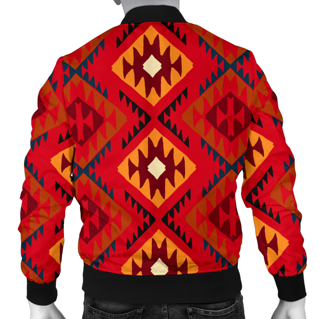 Aztec Pattern Print Design 06 Men Bomber Jacket