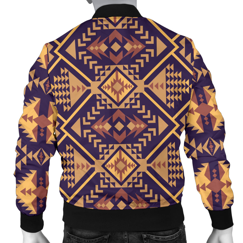 Aztec Pattern Print Design 09 Men Bomber Jacket