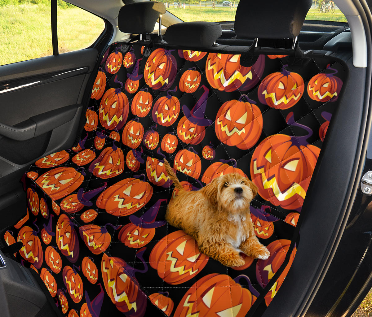 Halloween Pattern Print Design 04 Rear Dog Car Seat Cover Hammock