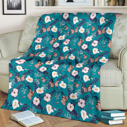 Butterfly Pattern Print Design 012 Premium Blanket