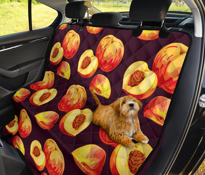 Peach Pattern Print Design A04 Rear Dog Car Seat Cover Hammock