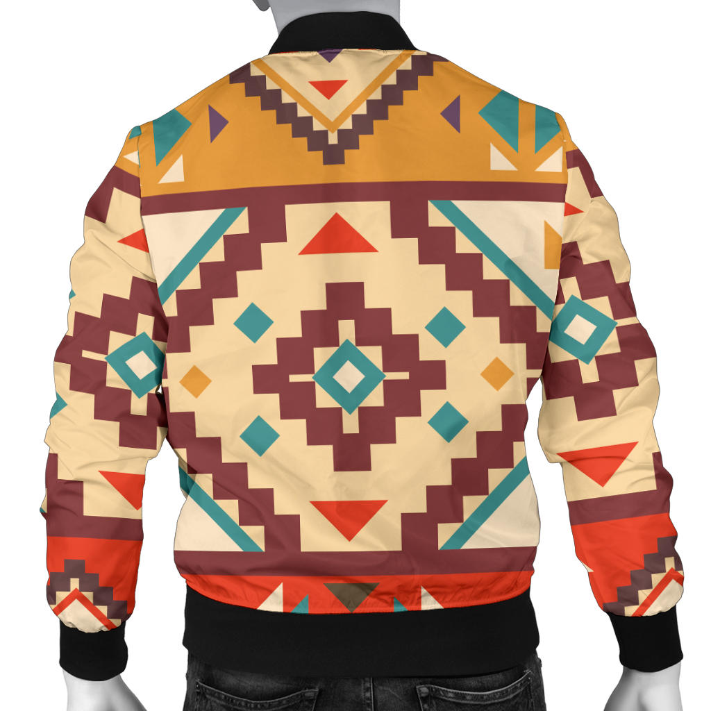 Navajo Pattern Print Design A01 Men Bomber Jacket
