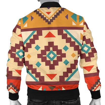 Navajo Pattern Print Design A01 Men Bomber Jacket