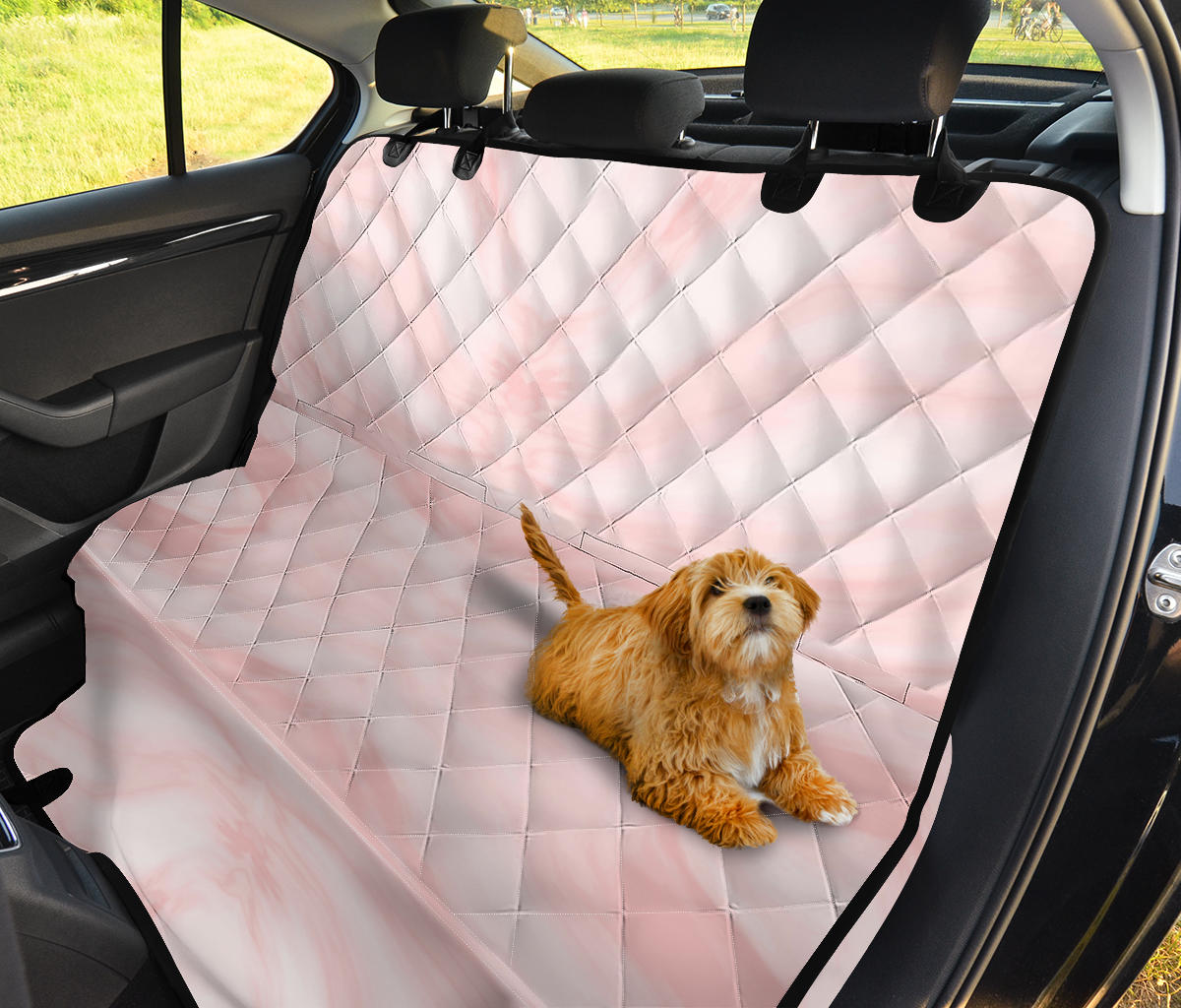 Marble Pattern Print Design 03 Rear Dog Car Seat Cover Hammock