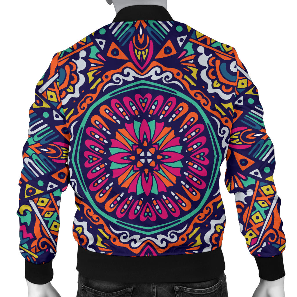 Boho Pattern Print Design 06 Men Bomber Jacket