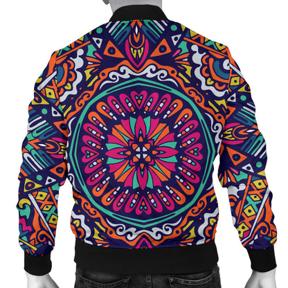 Boho Pattern Print Design 06 Men Bomber Jacket