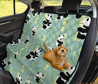 Panda Pattern Print Design A03 Rear Dog Car Seat Cover Hammock