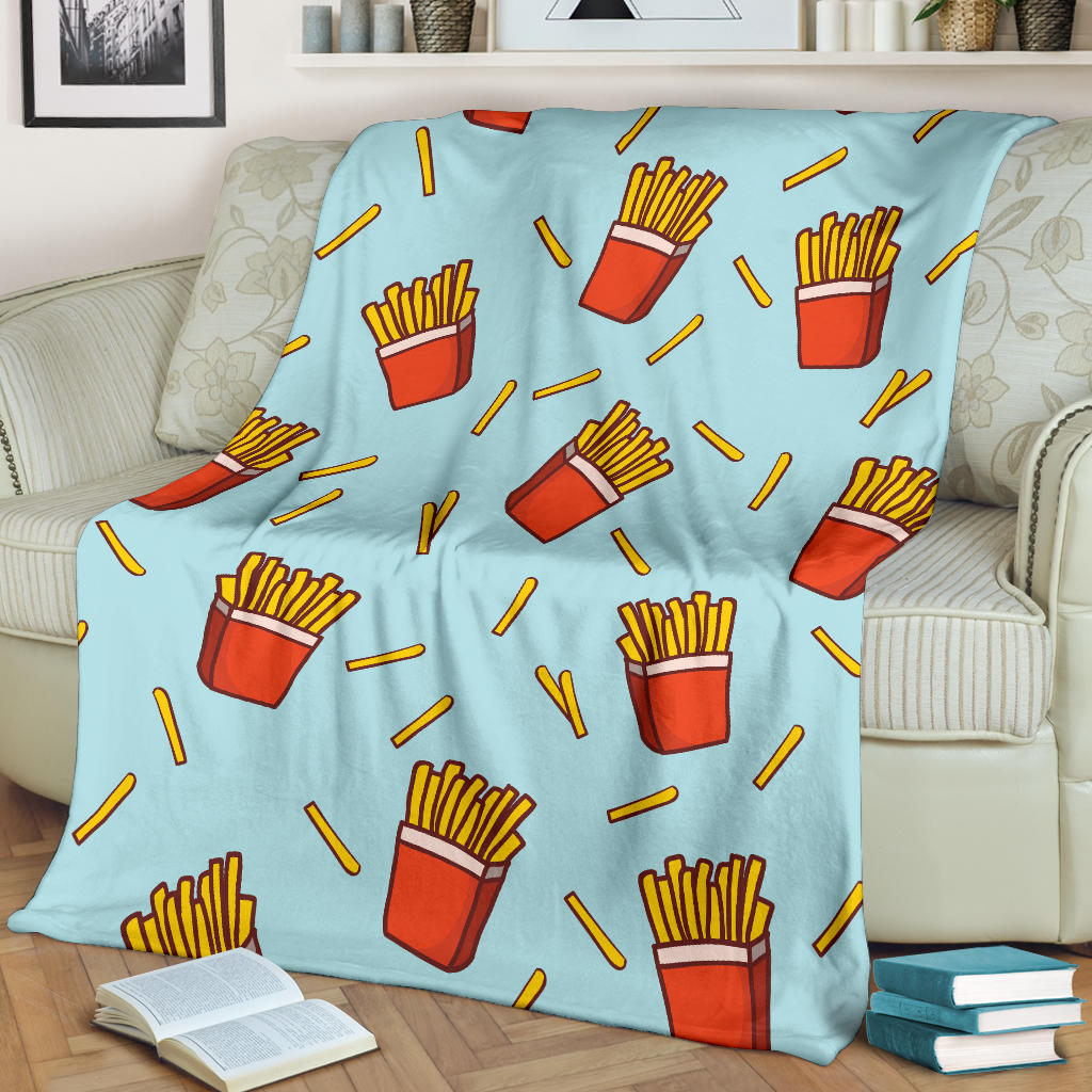 French Fried Pattern Print Design 02 Premium Blanket
