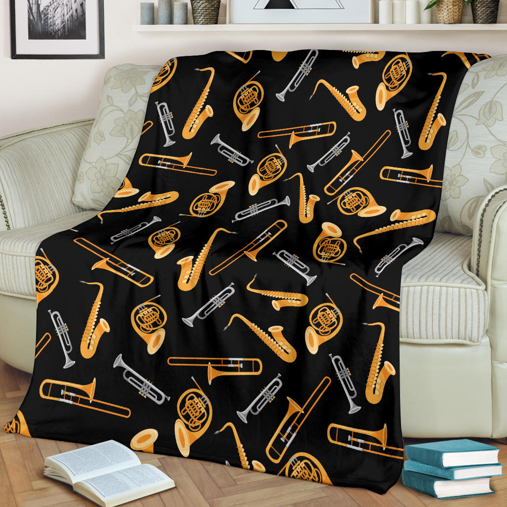 Jazz Pattern Print Design 01 Premium Blanket