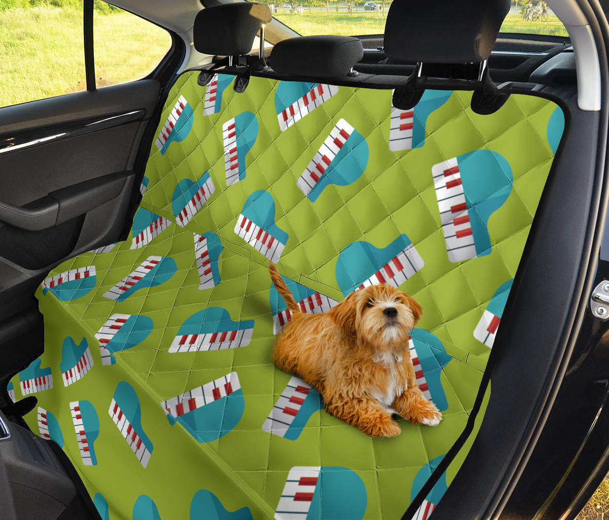 Piano Pattern Print Design 03 Rear Dog Car Seat Cover Hammock
