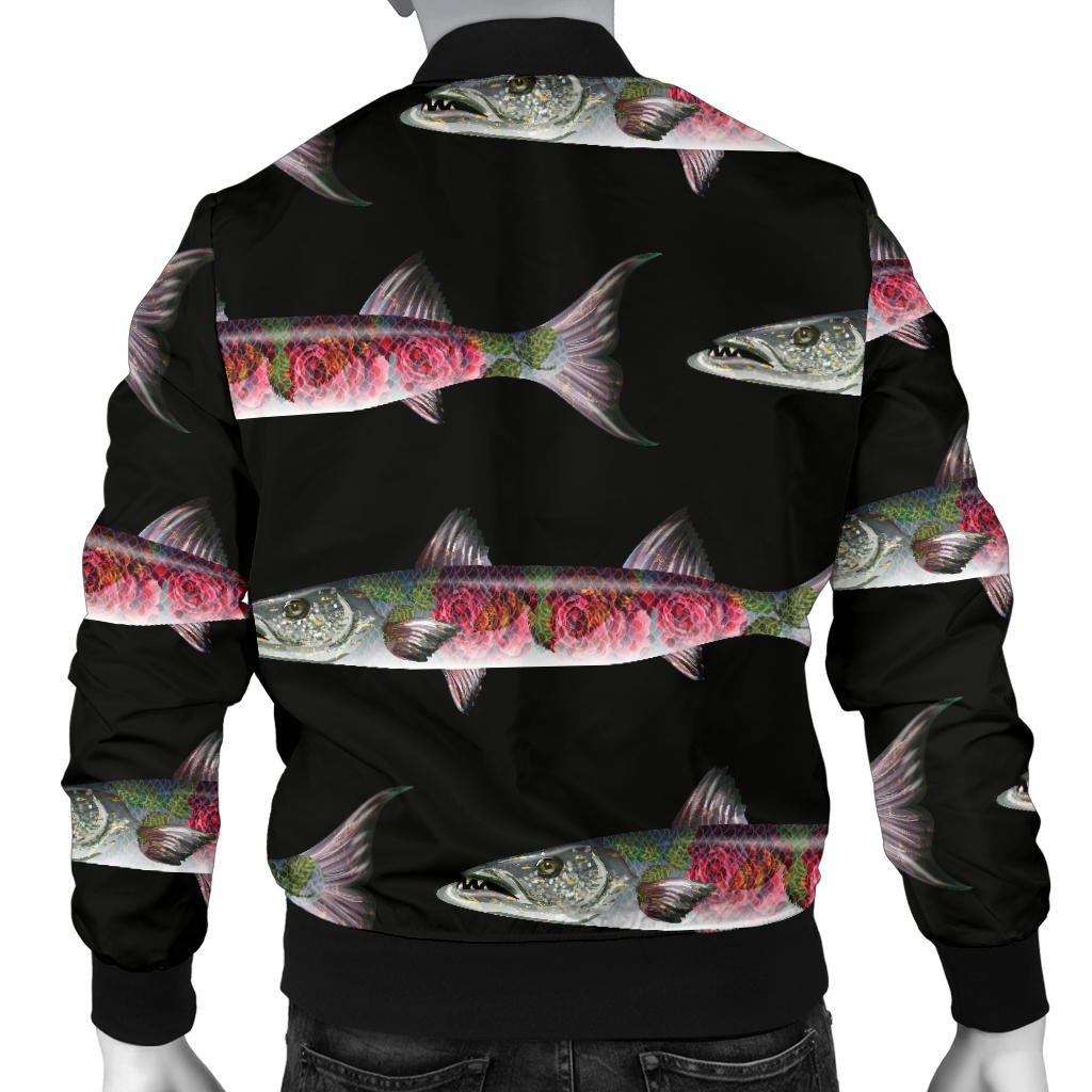 Barracuda Pattern Print Design 02 Men Bomber Jacket