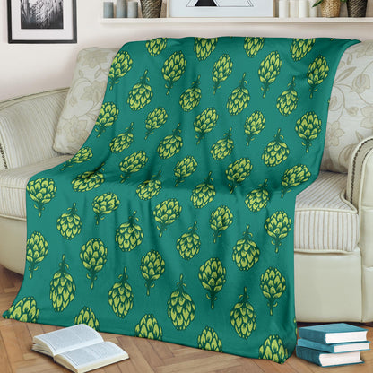 Artichoke Pattern Print Design 04 Premium Blanket