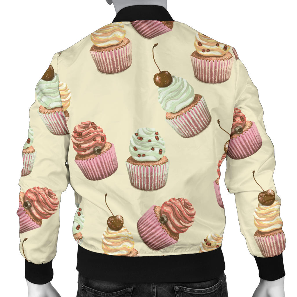 Cupcake Pattern Print Design 04 Men Bomber Jacket