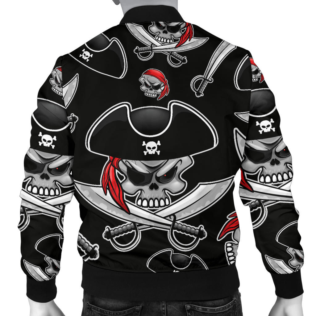 Pirate Pattern Print Design A05 Men Bomber Jacket