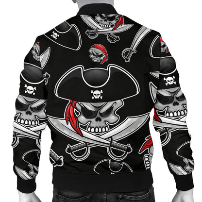Pirate Pattern Print Design A05 Men Bomber Jacket