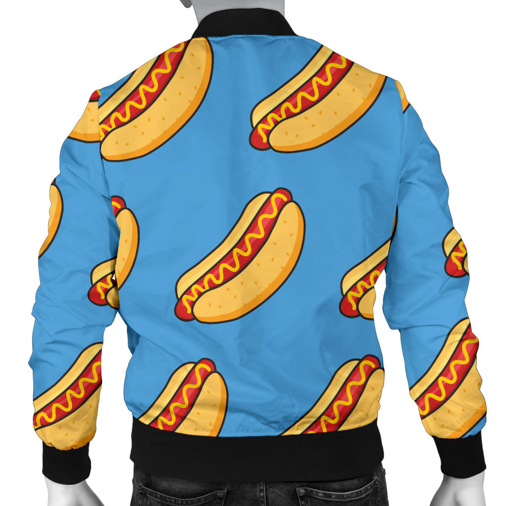 Hot Dog Pattern Print Design 02 Men Bomber Jacket
