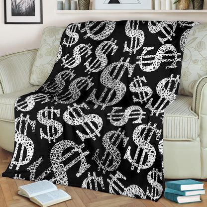 Money Pattern Print Design 02 Premium Blanket
