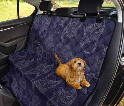 Manta Ray Pattern Print Design 01 Rear Dog Car Seat Cover Hammock