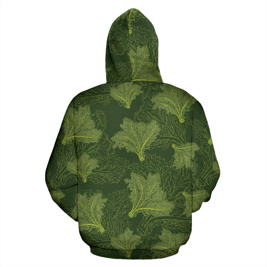 Kale Pattern Print Design 01 Pullover Hoodie