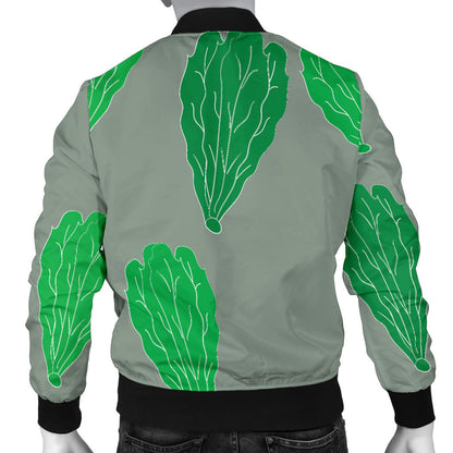 Lettuce Pattern Print Design 02 Men Bomber Jacket