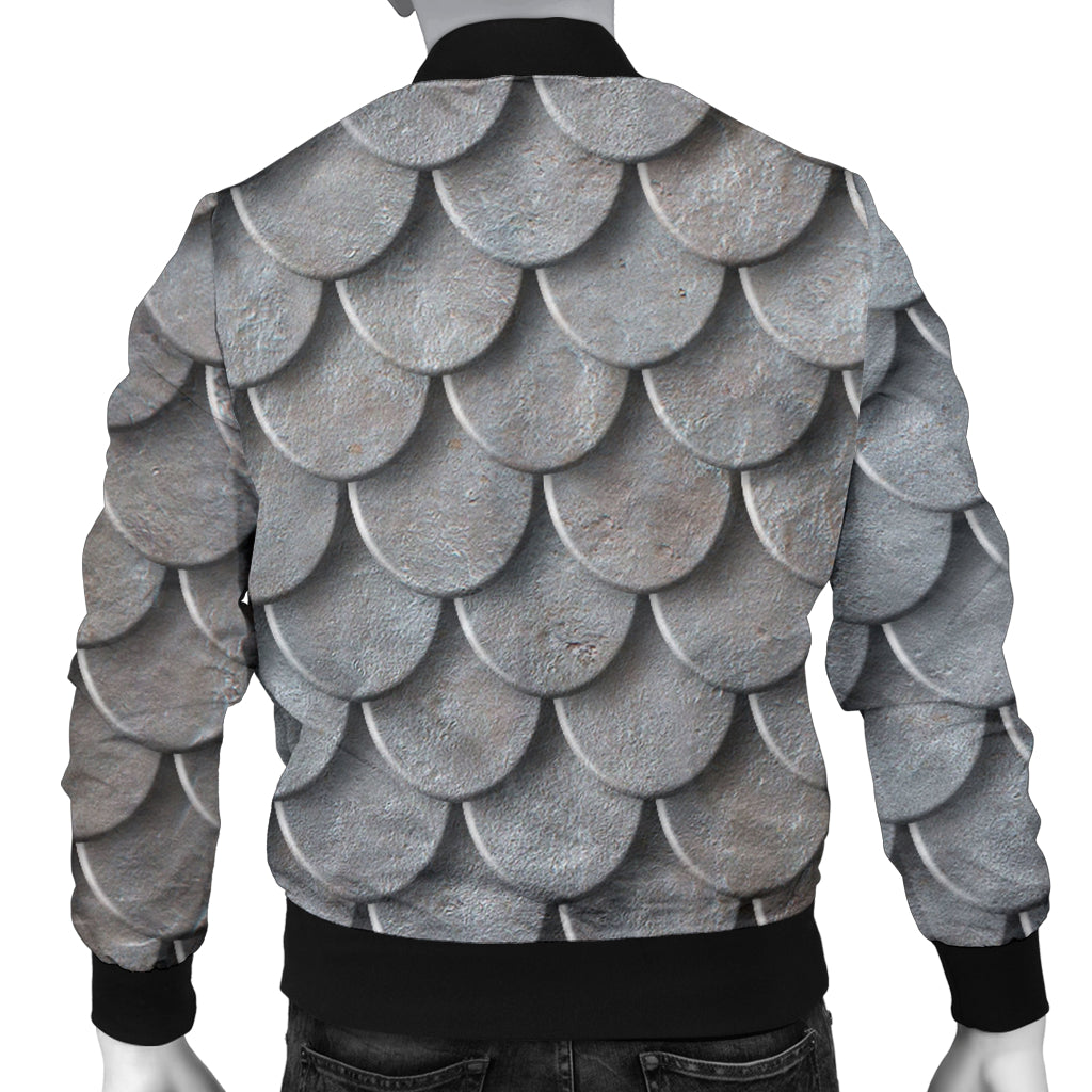 Armor Scales Pattern Print Design 03 Men Bomber Jacket