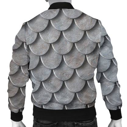 Armor Scales Pattern Print Design 03 Men Bomber Jacket