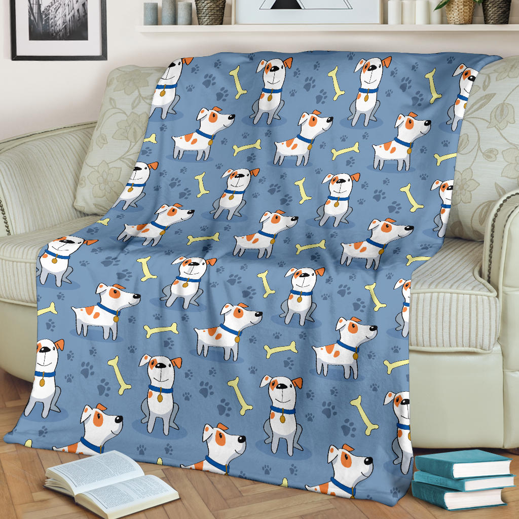 Bull Terriers Pattern Print Design 04 Premium Blanket
