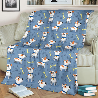 Bull Terriers Pattern Print Design 04 Premium Blanket