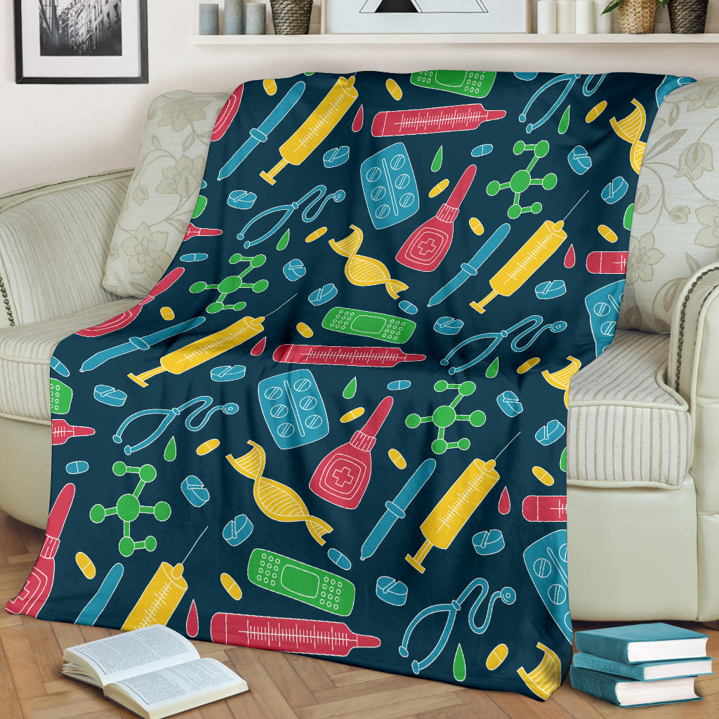 Phlebotomist Pattern Print Design A03 Premium Blanket